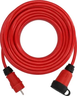Professional Extension cord 25 meters red 3 x 1.5 mm² PUR cable IP44 FR